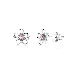Biżuteria SayU kolczyki Srebrne kwiat