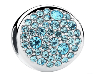Biżuteria SayU Charms zawieszka Błękitne kamienie